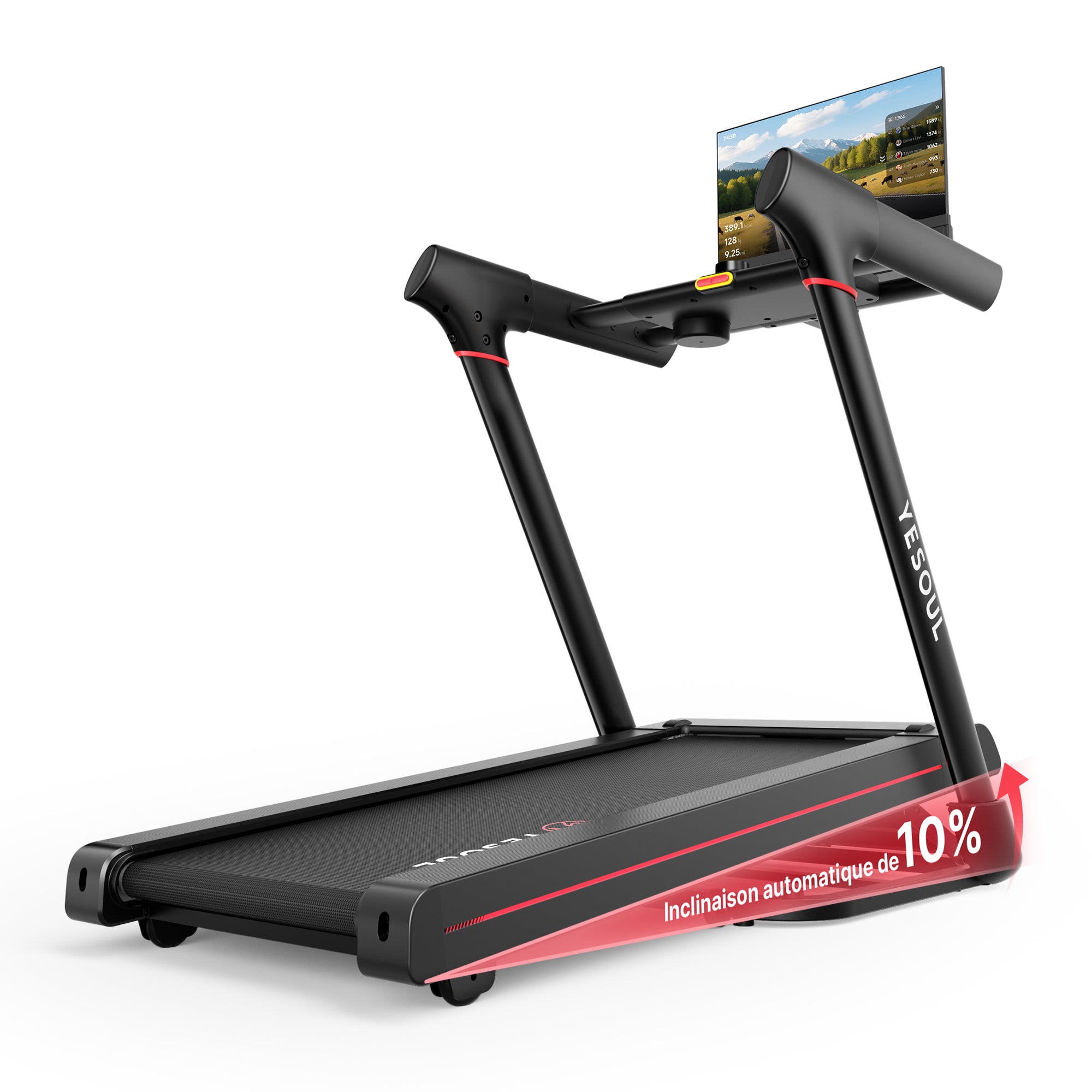 Tapis de course Yesoul T3S Plus avec inclinaison automatique de 10 % — Conforme aux normes UE