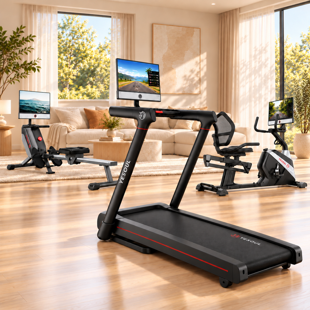 Pack Famille :Vélo — Rameur — Course 3X