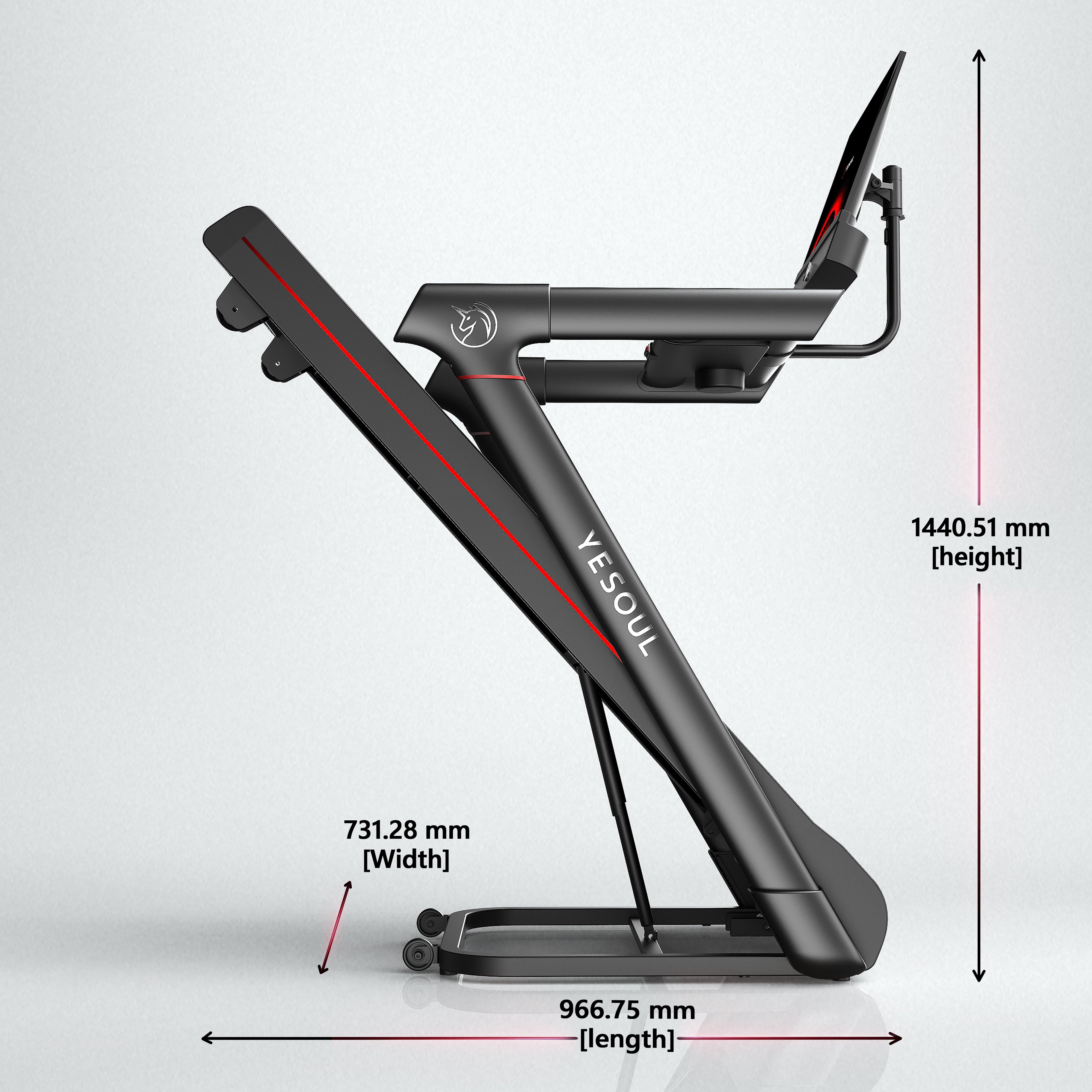 Tapis de course Yesoul T3S Plus avec inclinaison automatique de 10 % — Norme UE
