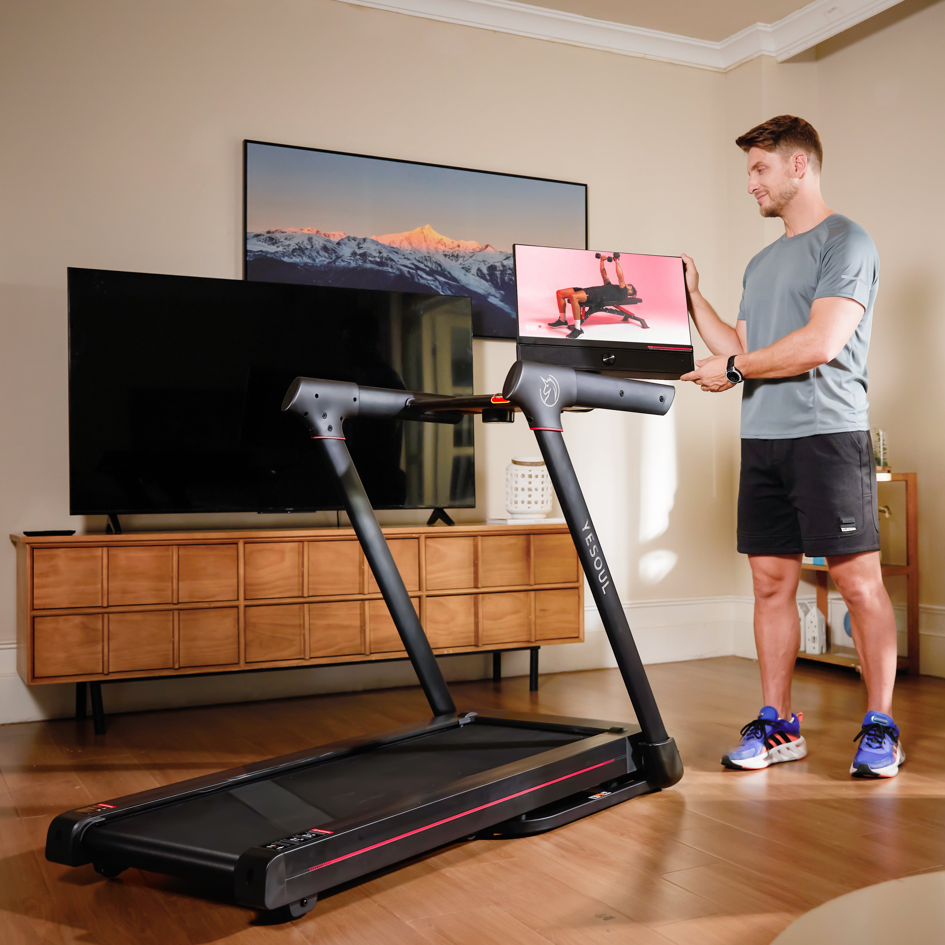 Tapis de course Yesoul T3S Plus avec inclinaison automatique de 10 % — Conforme aux normes UE