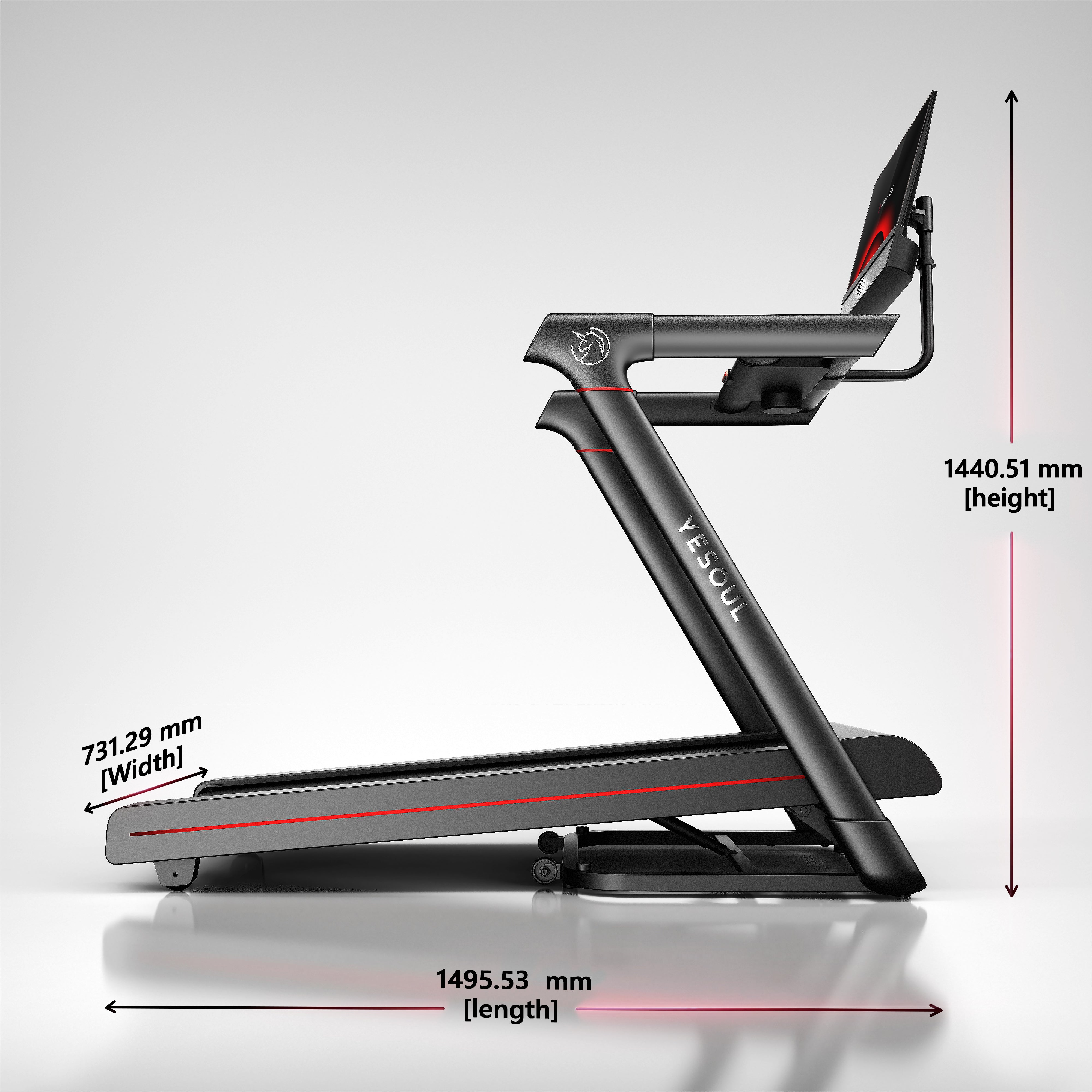 Tapis de course Yesoul T3S Plus avec inclinaison automatique de 10 % — Norme UE